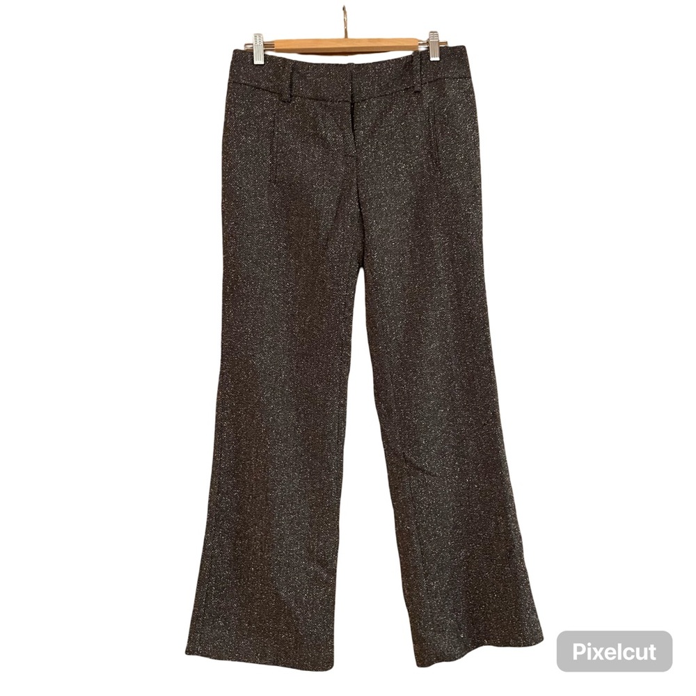 LOFT Lined Wide Leg Tweed Wool Pants sz 4